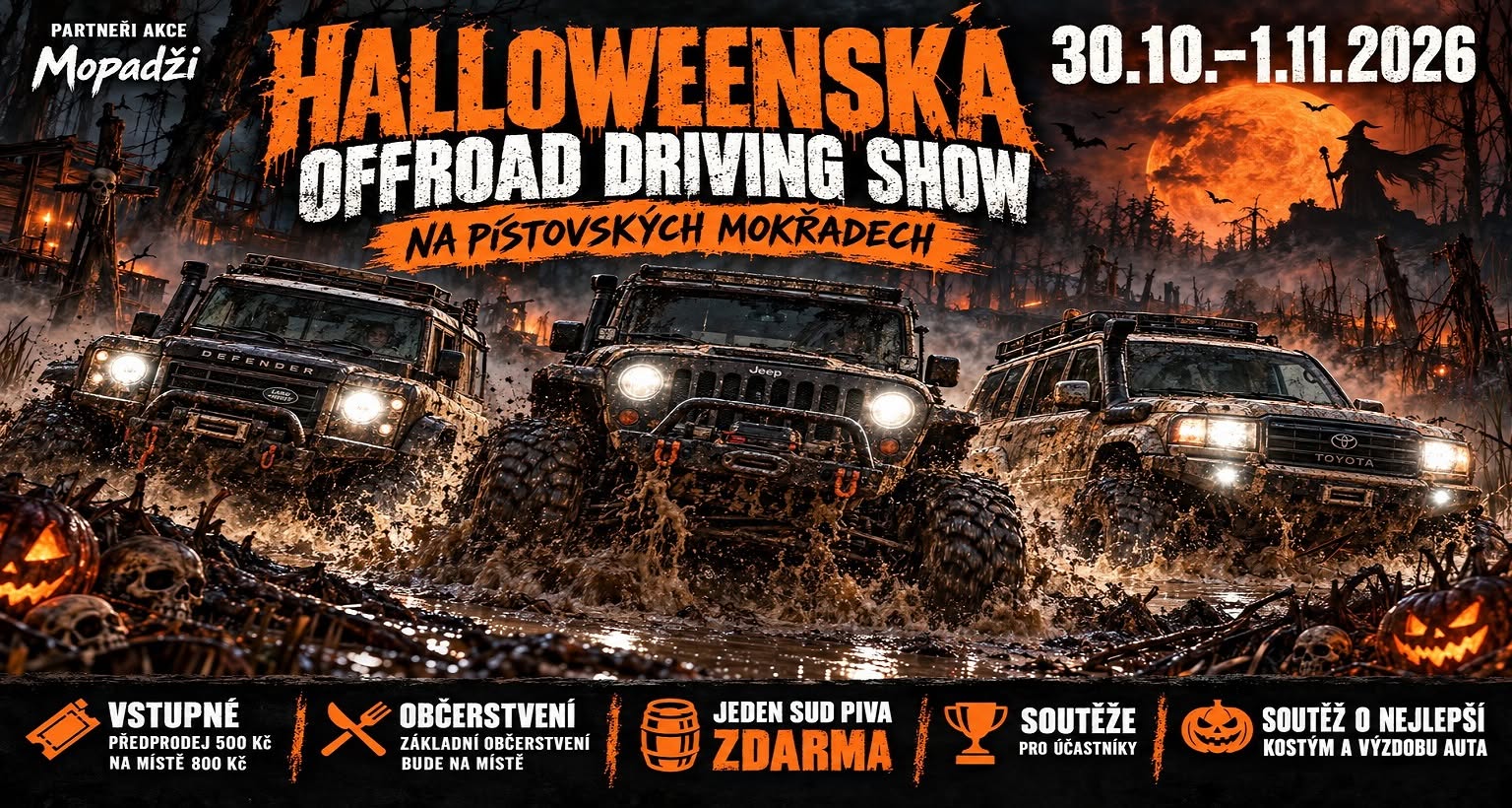 Halloweenská Offroad driving show
